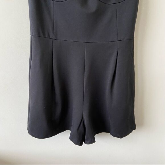 Nwt-leith Bustier Little Black Romper (Size:Medium) - Picture 8 of 13